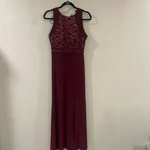 nightway burgundy dress Night Way Collections Dresses | Nwt Nightway Merlot Sequined Gown Dress Size 10 | Color: Red | Size: 10